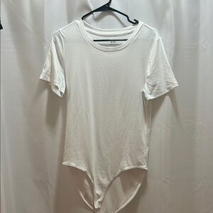 GAP White Asymmetrical Bodysuit